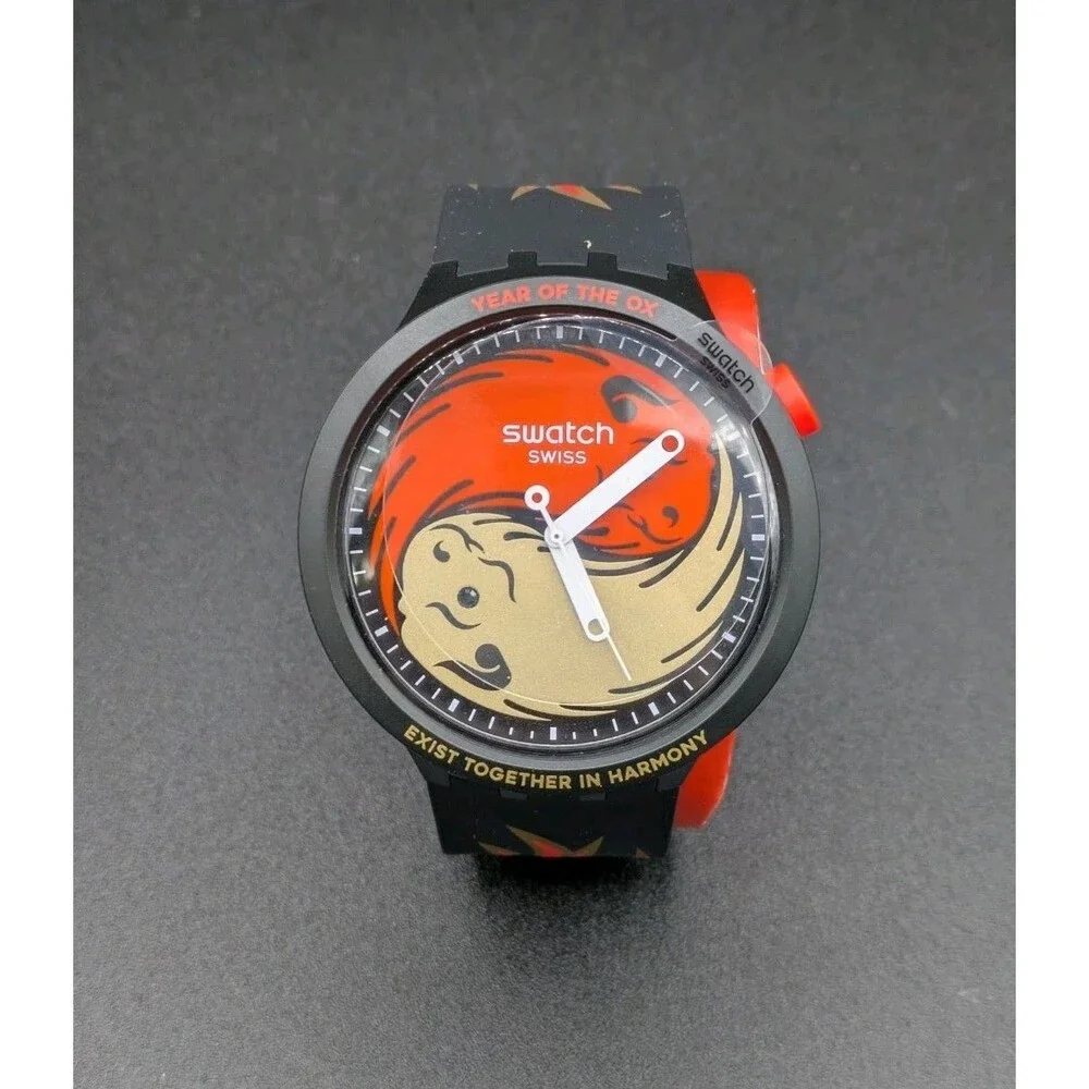 New Swatch Big Bold SO27Z109 Ox Rocks 2021 Chinese New Year Special 2021 47MM